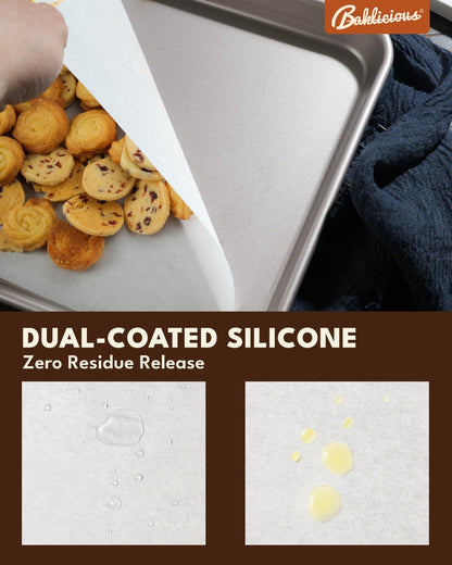 Baklicious Parchment Paper Sheets - 220 Pcs Non-Stick Baking Paper for Air Fryer & Oven | 12x16 In