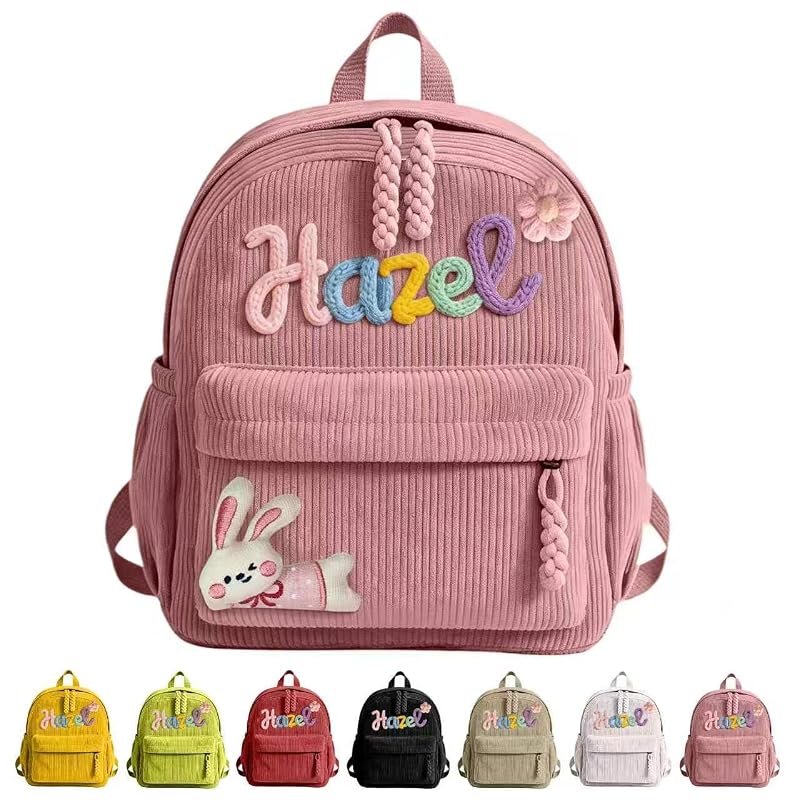 Personalized Toddler Backpack with Name - Pink Custom Backpack for Kids
