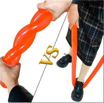Long Orange Balloons Kit - 260 Bright Latex Balloons for Kids' Party & Halloween Decor