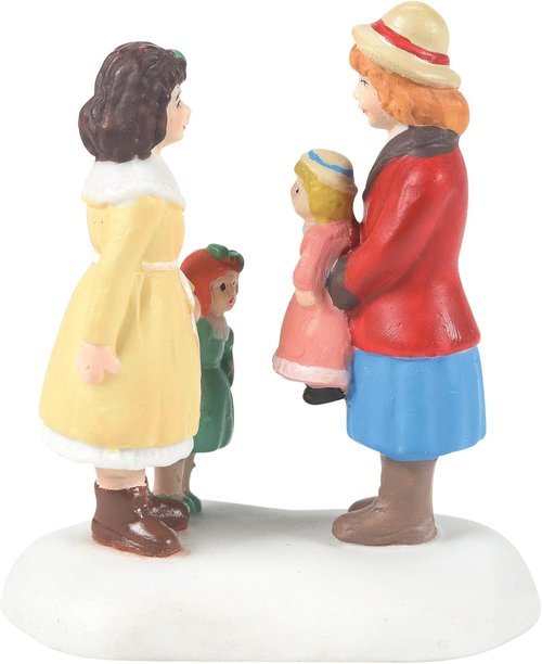 Department 56 Dickens Village Figurine - Girls with Their Dolls - 2.13 Inch, Multicolor