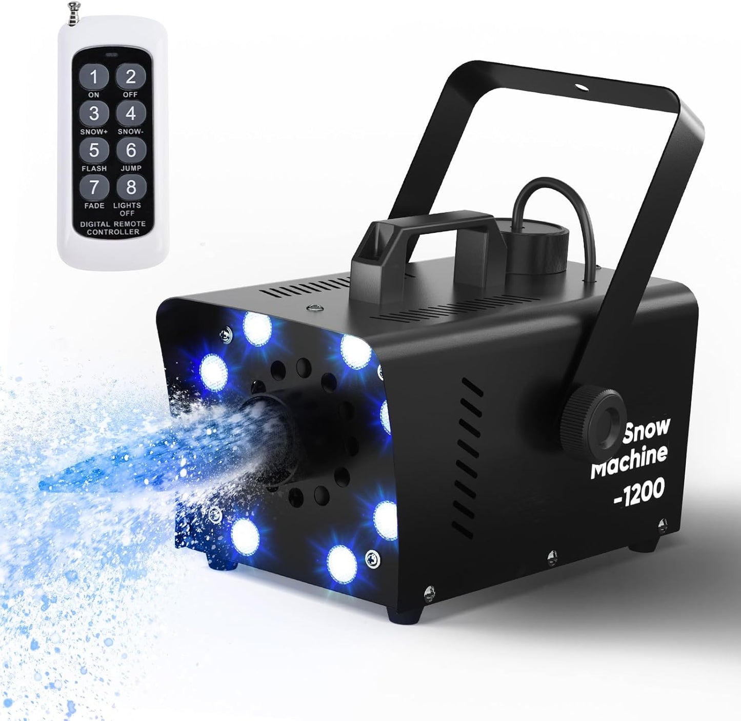UPGREY 1200W Snow Machine - Indoor/Outdoor Fake Snow Maker for Parties & Events