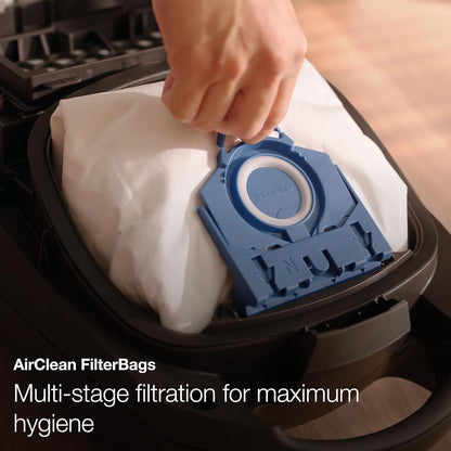 Miele Classic C1 Turbo Team Bagged Canister Vacuum - Portable Tech Blue for Efficient Cleaning