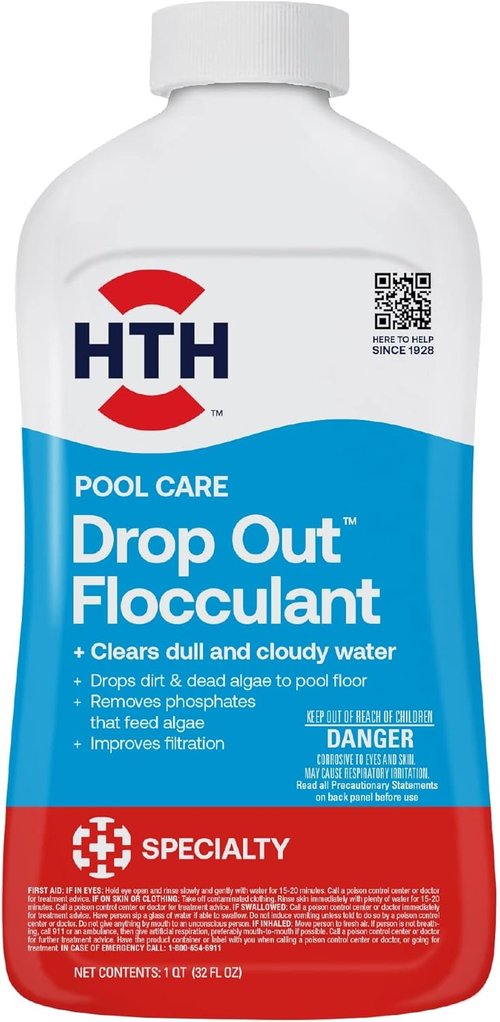 HTH 67080 Pool Care Flocculant - Quickly Clears Cloudy Water for Crystal Clear Pools