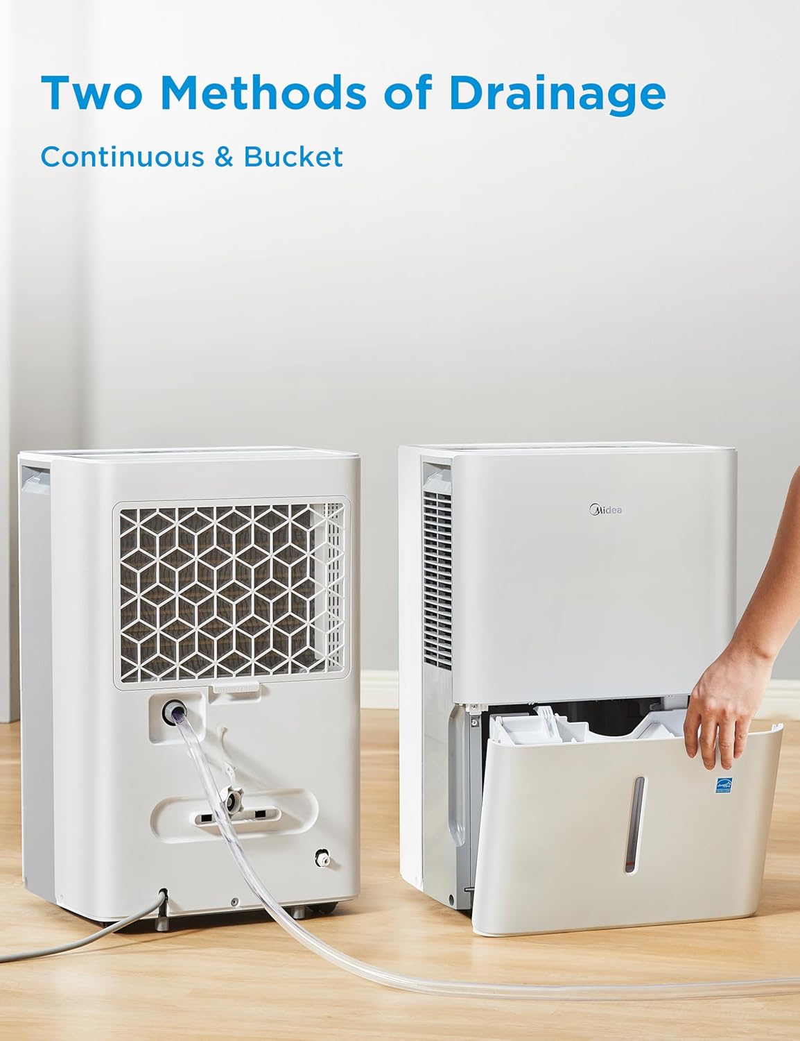 Midea Dehumidifier - 1,500 Sq. Ft. Energy Star Certified | 22 Pint Capacity for Basements & Medium Rooms (White)