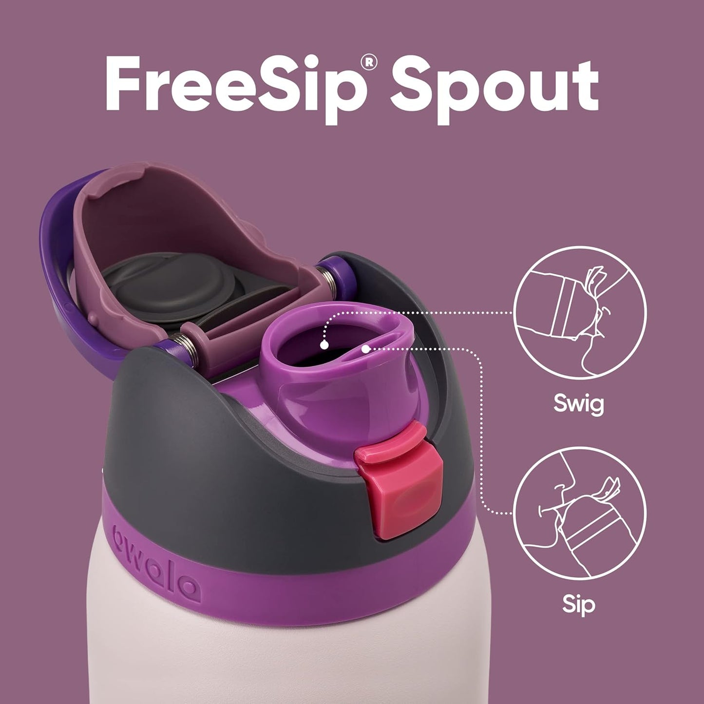 Owala FreeSip Insulated Stainless Steel Water Bottle - 40 oz BPA-Free | Perfect for Sports & Travel in Dreamy Field