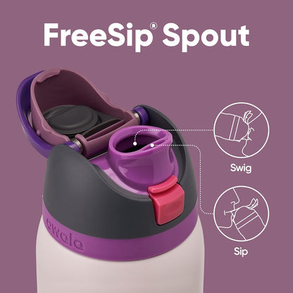 Owala FreeSip Insulated Stainless Steel Water Bottle - 40 oz BPA-Free | Perfect for Sports & Travel in Dreamy Field