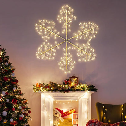 35 Inch LED Snowflake Light with 8 Modes & Timer - Outdoor Christmas Decor