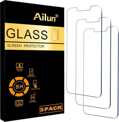 Ailun Tempered Glass Screen Protector - 3 Pack for iPhone 17e, 16e, 14, 13 & 13 Pro | 6.1 Inch, Case Friendly