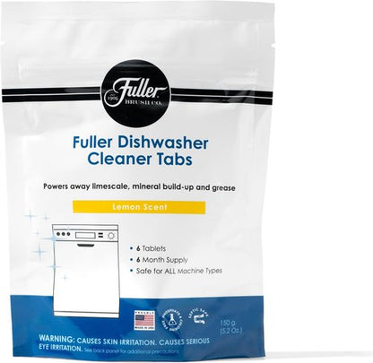 Fuller Dishwasher Cleaner Tabs - Lemon Scent | Eliminates Limescale & Grease - Septic Safe (Pack of 1)