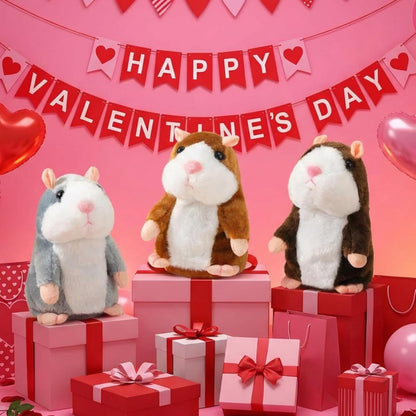 Skiennix Talking Hamster Plush Toy - Interactive Repeats What You Say | 3 Pcs Set for Kids' Gifts