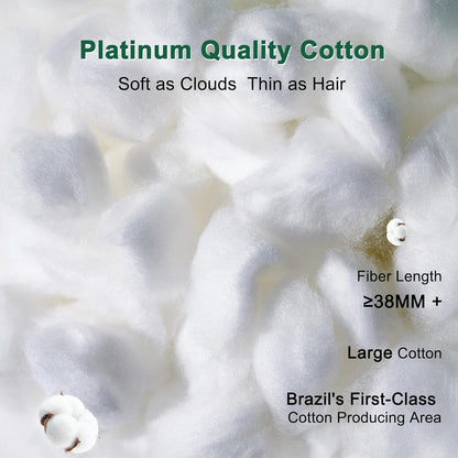 YOUR MOON Fluffy Support Bed Pillow - Queen Size, Super Soft Down-Alternative Filling for Side Sleepers | Luxury Hotel Quality (White)
