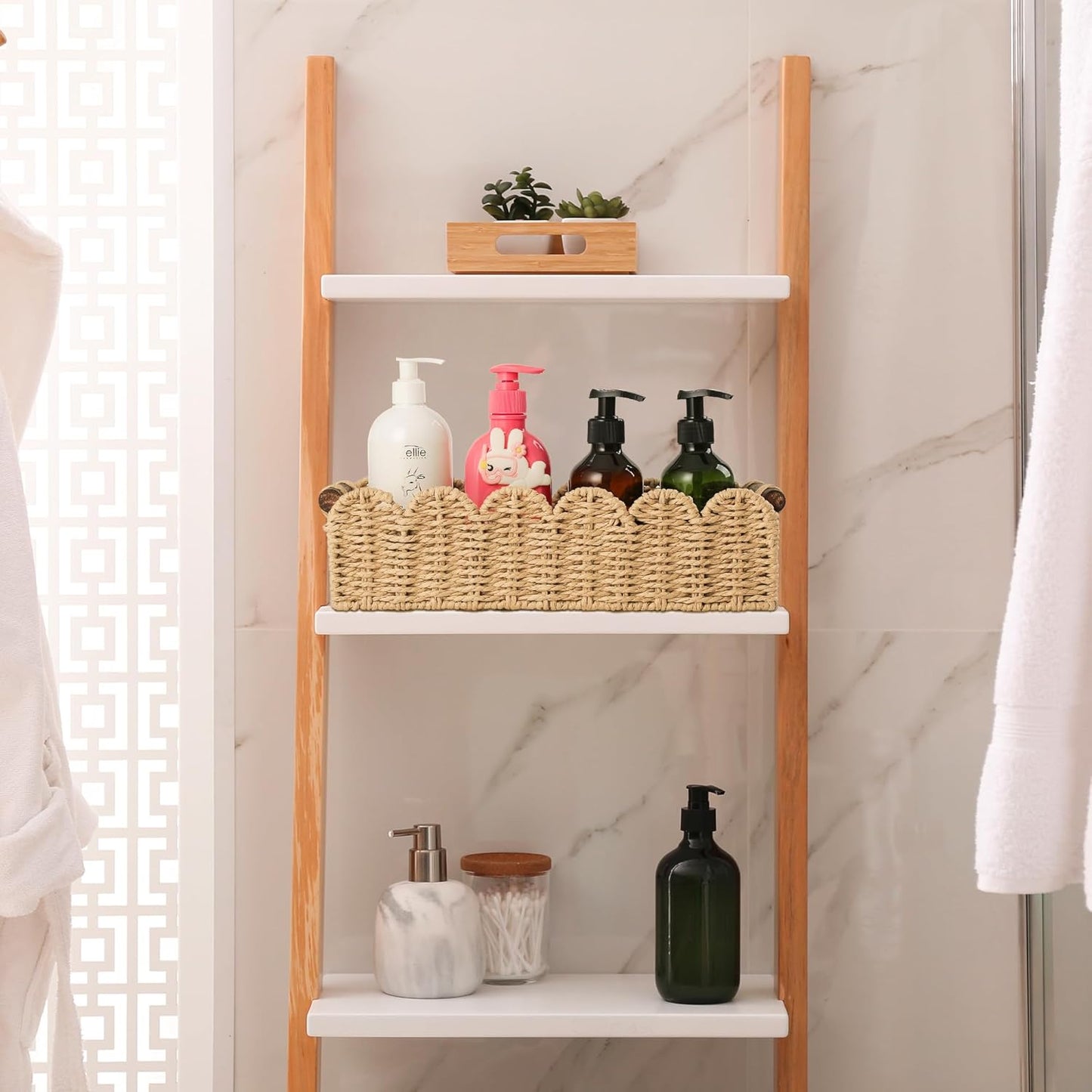 Regine Switzerland Toilet Paper Storage Basket - Stylish Wicker Organizer for Bathroom, Kitchen & Nursery - Beige