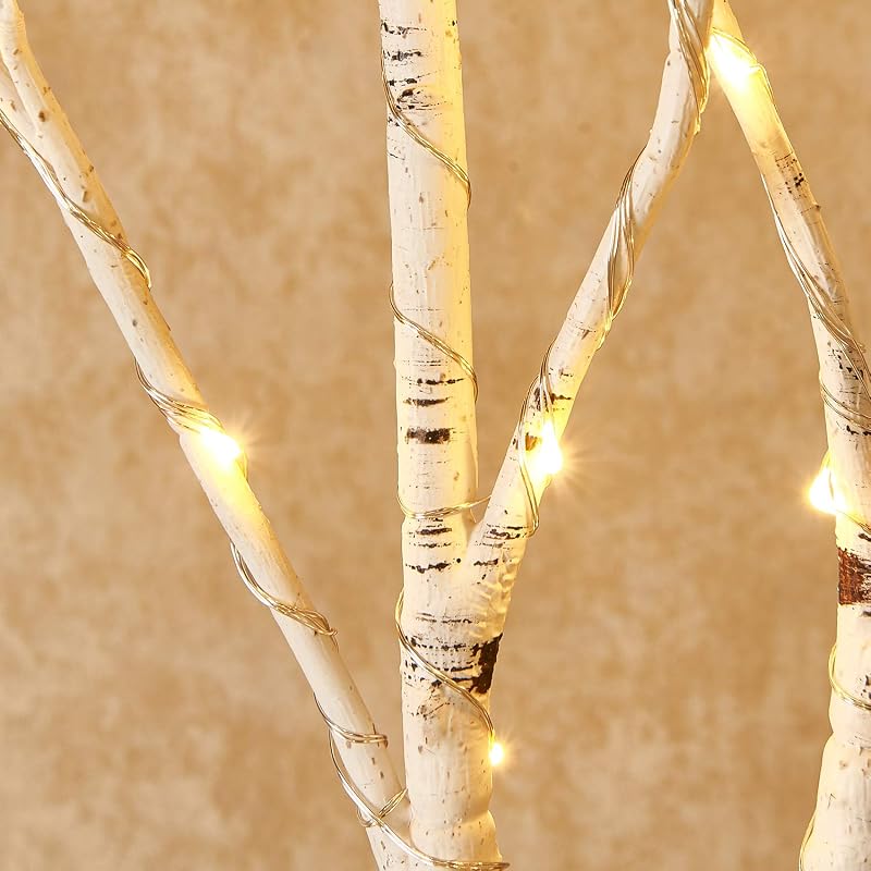 Birch Lighted Branches Battery Operated 100 Leds 8 Functions - Variation: Birch 8 Functions