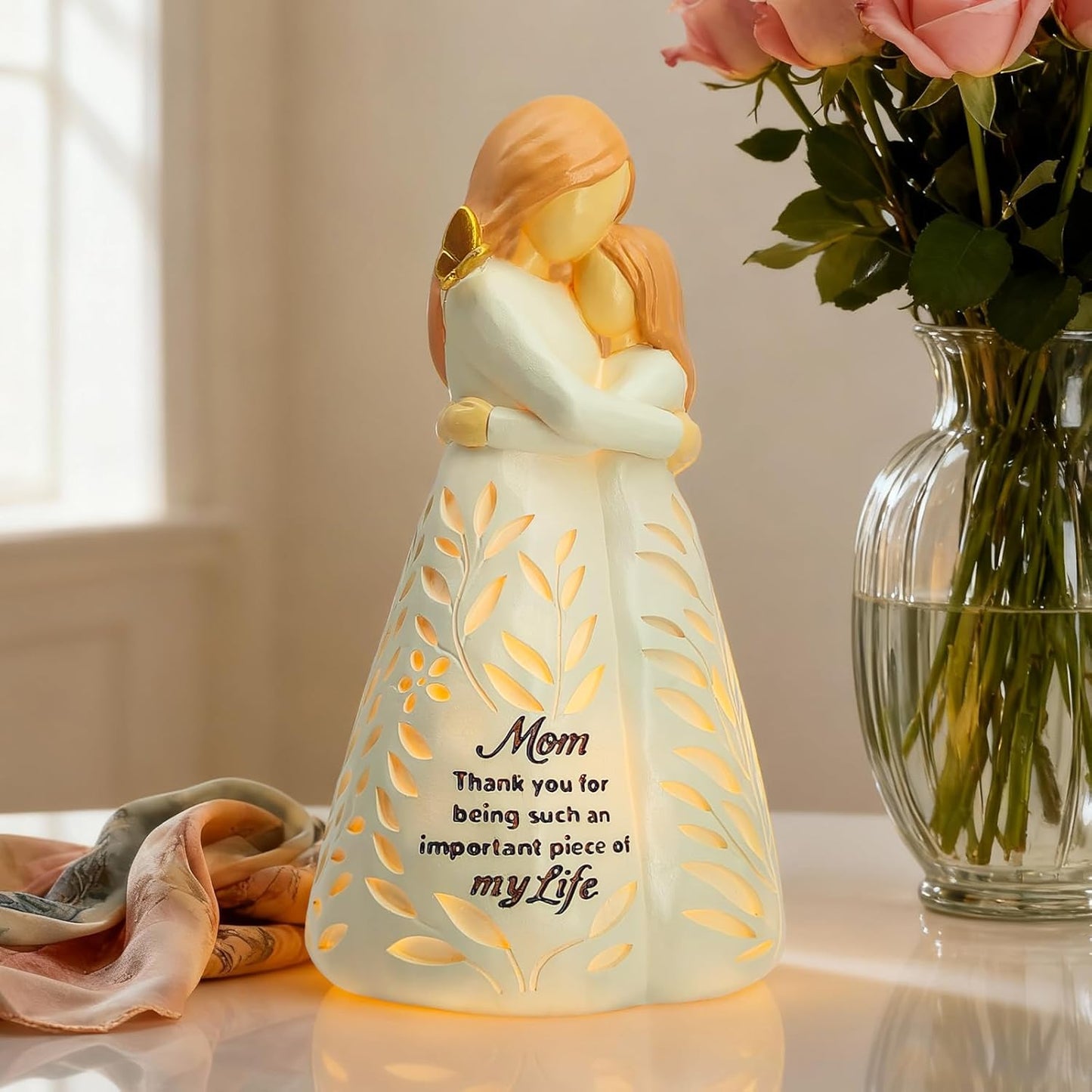 Mom Figurine Light by [Brand Name] - Remote Control Gift for Mother's Day, Birthday, or Valentine's Day