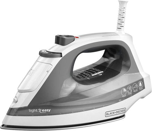 BLACK+DECKER Compact Steam Iron - Stainless Steel Soleplate, Spray Mist, Anti-Drip, Auto Shutoff | IR1020S