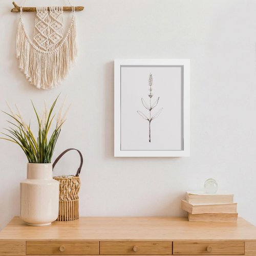 LaVie Home 5x7 Picture Frame for Wall Display, 5x7 White Picture Frame with HD Plexiglas, 5 x 7 Poster Frame 1 Pack, Display Frame for Vertical or Horizontal, Classic Collection