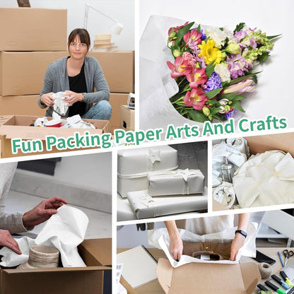 Packing Paper Sheets - 14" x 22" Newsprint for Moving & Shipping | 52 Sheets for Fragile Item Protection