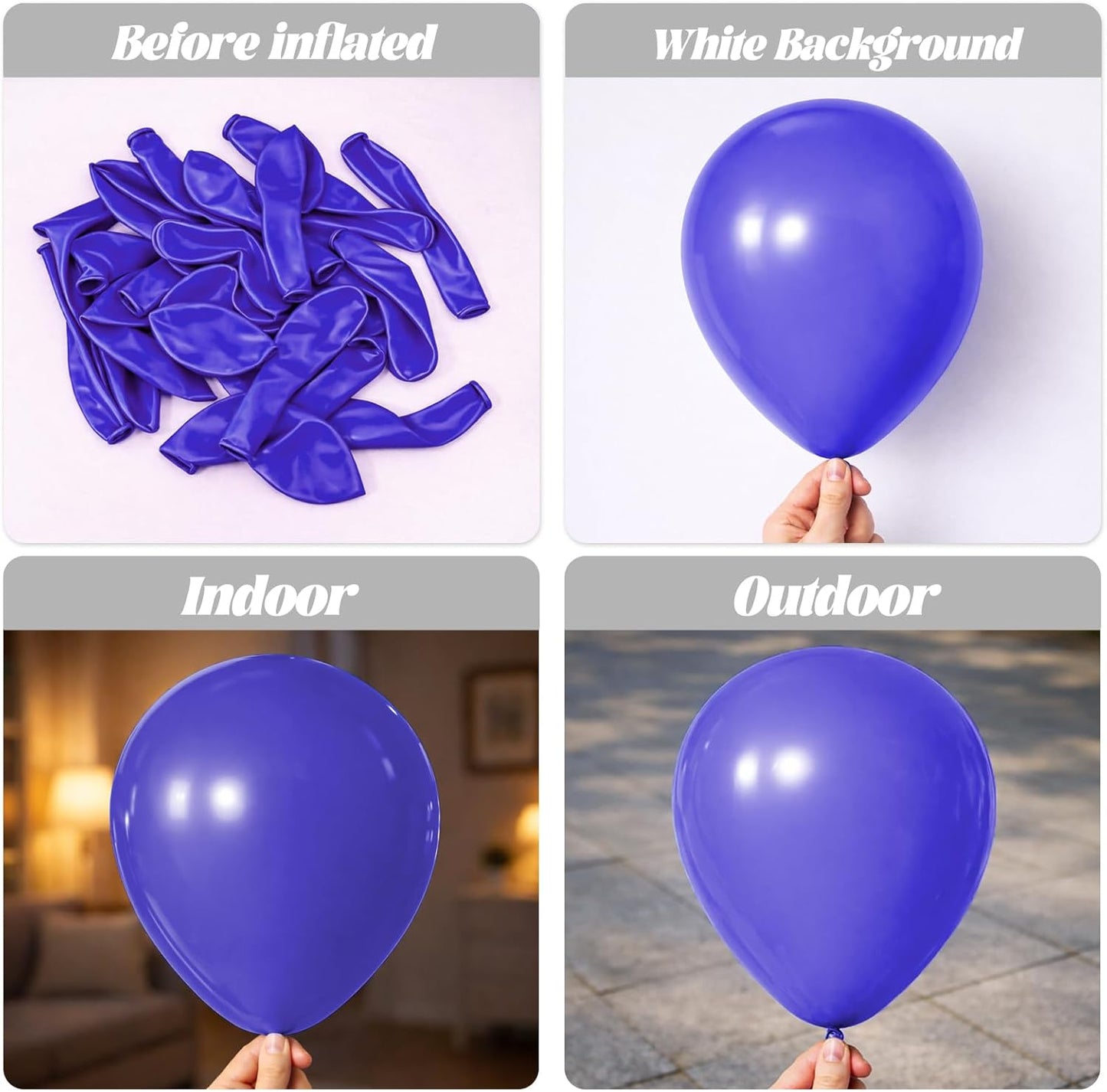 Voircoloria Royal Blue Balloon Garland Kit - 90 Pack in Various Sizes for Graduation, Weddings & Parties
