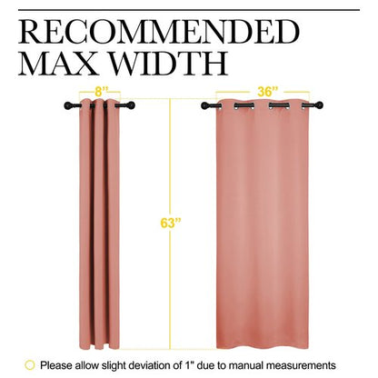 NICETOWN Grommet Blackout Curtains Room Darkening Draperies/Panels, Light Blocking Curtains for Bedroom Nursery Kitchen (Coral, 2 Panels, W42 x L63 inches)