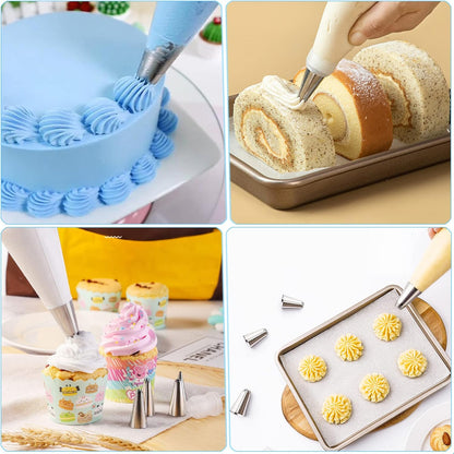 Wilton Piping Bags and Tips Set - 100 Disposable 12-Inch Bags with 7 Frosting Tips & Accessories