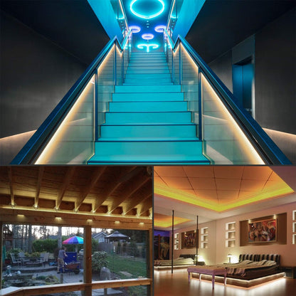 Skiennix LED Rope Lights - 16.4ft Waterproof Connectable Strip Lighting | 3000K Soft White for Indoor & Outdoor Decor