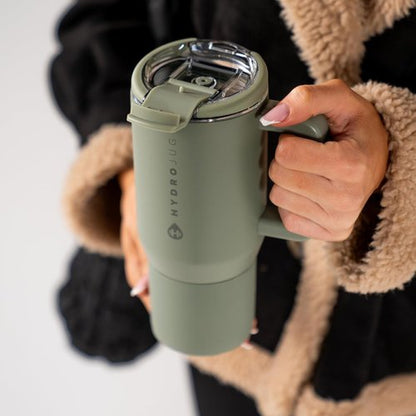 HydroJug Coffee Traveler 20 oz - Insulated, Leak-Resistant Ceramic Travel Mug with Flip Lid & Handle