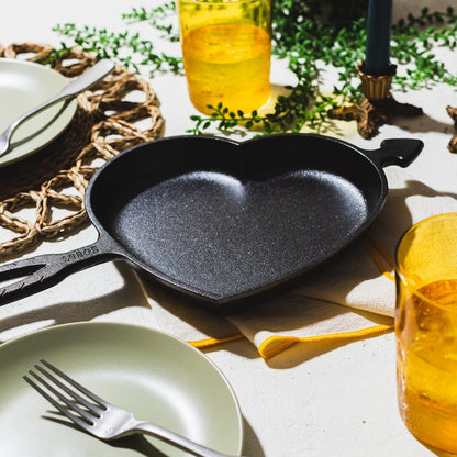 Lodge Seasoned Cast Iron Heart Skillet