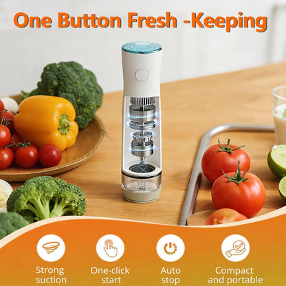 Skiennix 2-in-1 Vacuum Sealer - Portable Food Sealing Machine with 20 Reusable Bags & 4 Mason Jar Lids