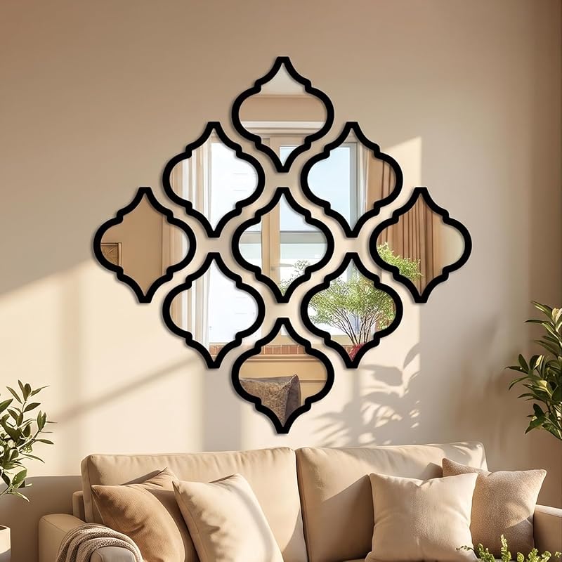 Large Decorative Round Mirror for Wall Decor