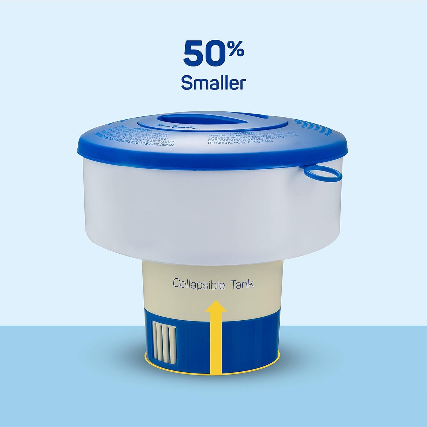 Skiennix Floating Chlorine Dispenser - Adjustable Pool Chlorine Floater for 3" Tablets | 7" Diameter, 3 Tablet Capacity