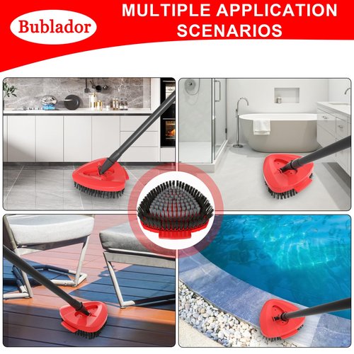 Bublador Scrubber Mop Replace Head Compatible with O Cedar EasyWring 1 Tank,Spin Replacements Heads,Scrub Brush Attachment for Bathroom,Kitchen and Various of Hard Floors