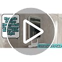 Large Fogless Shower Mirror with Light & Storage Tray - Pearl White 8" x 5.9"