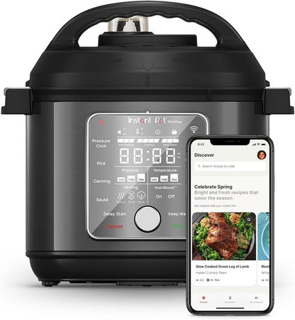 Instant Pot Pro Plus Wi-Fi 10-in-1 Pressure Cooker - Smart Cooking with 800+ Recipes, 6 Quart