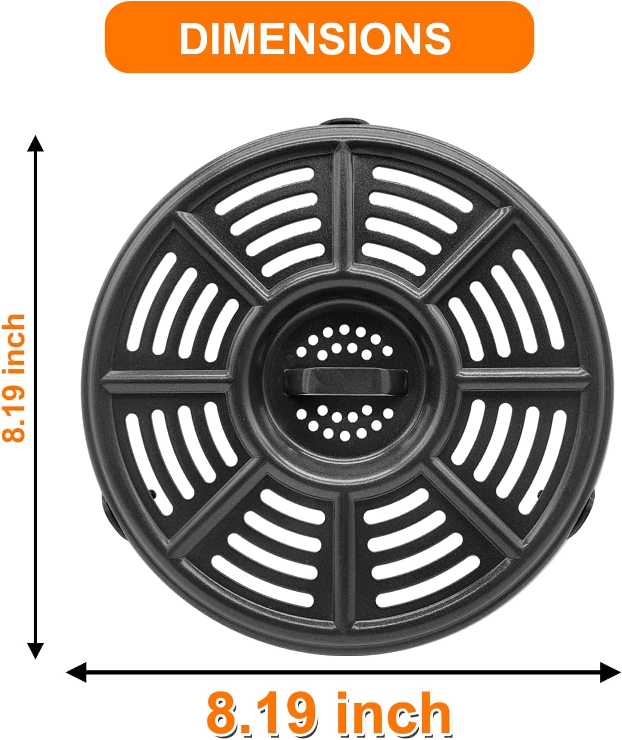 Ninja Air Fryer Accessories - 8.2'' Round Food Grade Grill Pan & Crisper Plate - Dishwasher Safe