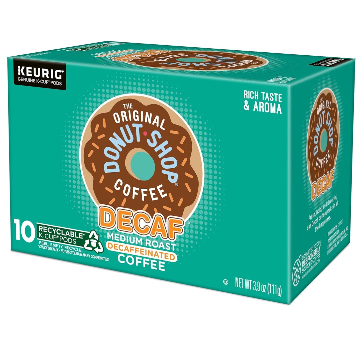 Original Donut Shop Decaf K-Cup Pods - Medium Roast Coffee, 60 Count (6 Packs of 10)