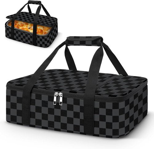 Coobiiya Insulated Casserole Carrier - Keeps Food Hot or Cold | Portable Tote Fits 9" x 13" Dish