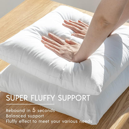 Phantoscope 18x18 Pillow Insert - Premium 100% Cotton Throw Pillow Stuffer - 18 Inch Microfiber Cushion, 1 Count