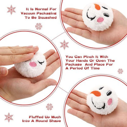 Civaner Plush Fake Snowballs - 120 Pcs for Indoor Snowball Fights | Classic 2 Inch Christmas Decor