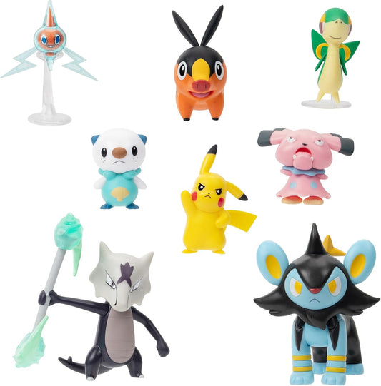 Pokemon Battle Figures 8-Pack - Includes Six 2-Inch & Two 3-Inch Collectible Figures | Pikachu & More