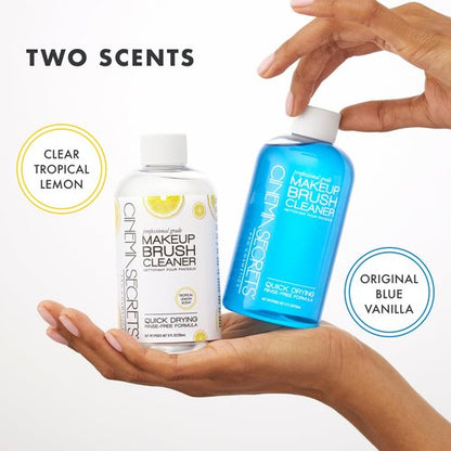 Cinema Secrets Original Blue Vanilla Makeup Brush Cleaner Spray - Professional Cleanser for Makeup Brushes - Quick-Drying, Rinse-Free Formula - Removes Stubborn Waterproof Make Up (6 fl oz)