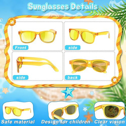 GKTZ Kids Sunglasses - UV 400 Protection Neon Party Favors for Boys & Girls | 16 Pack
