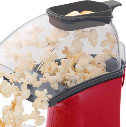 Presto 04863 Poplite Hot Air Popcorn Popper - Easy Clean, Built-In Measuring Cup, 18 Cups, Red