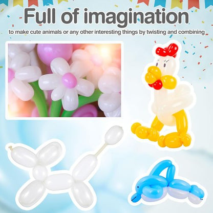 Lenwen 1000 Pcs Long Latex Twisting Balloons - Perfect for Birthday, Wedding & Party Decorations
