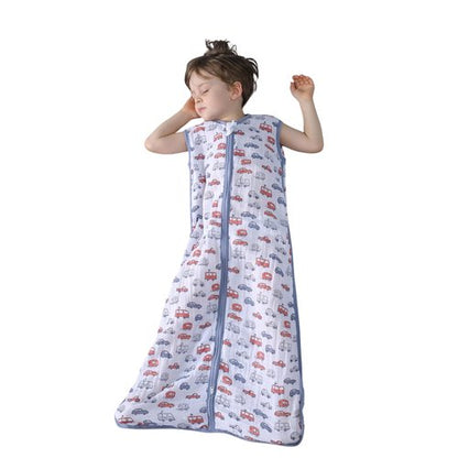 TADO MUSLIN Baby Sleep Sack 2-4 T Baby Wearable Blanket 100% Organic Cotton 0.5 TOG Toddler Sleep Sacks 2‑Way YKK Zipper Soft 4 Layers Muslin 2T 3T 4T Car Truck
