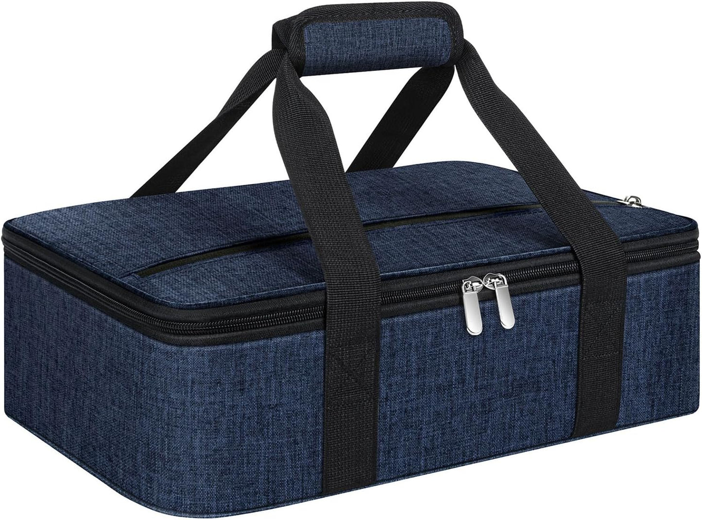 Skiennix Insulated Casserole Carrier - Portable Hot/Cold Food Tote for Potluck | Fits 9" x 13" Dish - Navy Blue