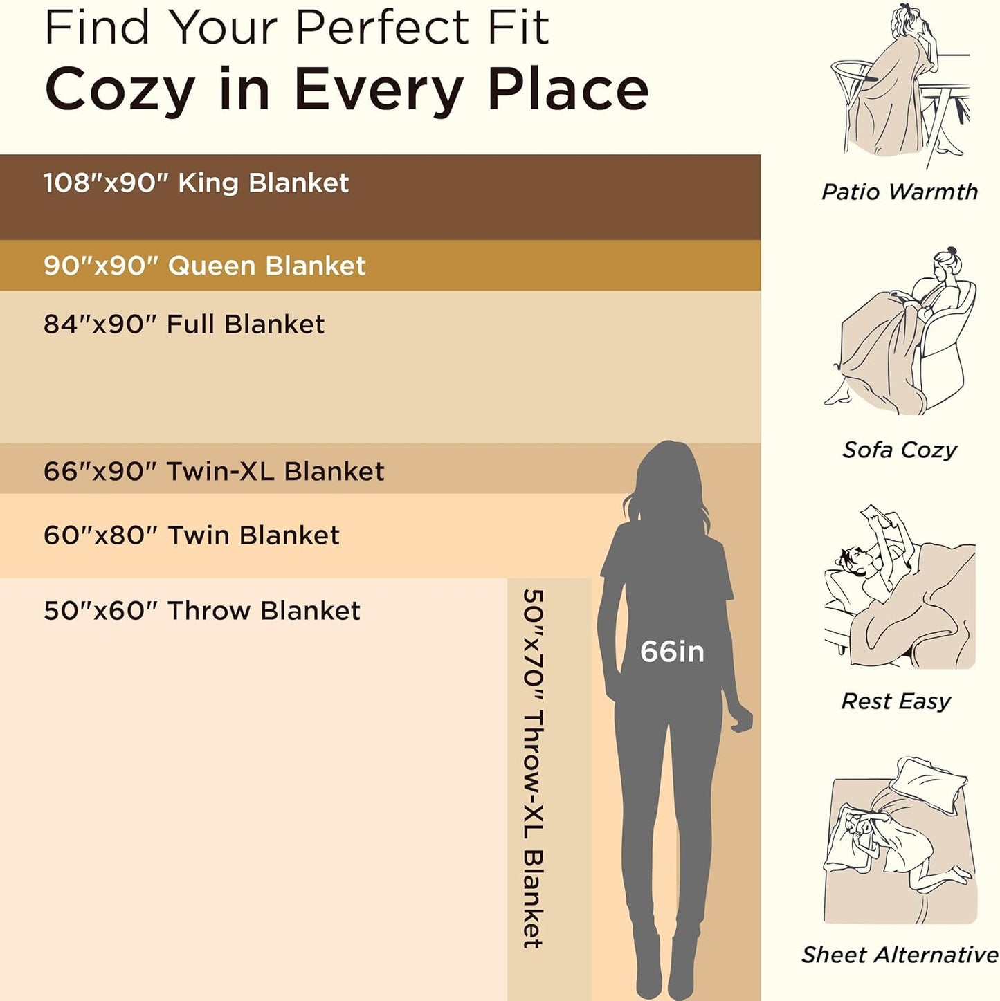 Bedsure King Size Blanket - 350GSM Fluffy Plush Fleece for Cozy Home Decor | Off White, 108x90 Inches