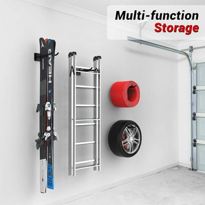 Ultrawall Heavy Duty Garage Storage Hooks - 12.4 Inch Wall Mount Tool Organizer | 2 Pack for Tires, Ladders & More