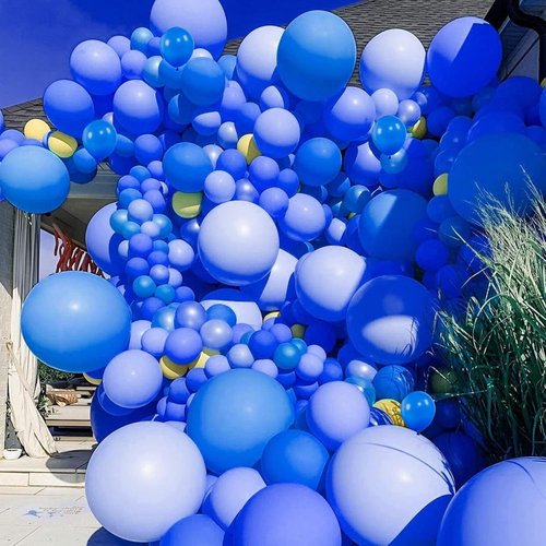 Blue Balloons - 110 Pcs Mini 5-Inch Thick Latex Balloons for Birthday & Baby Shower Decorations