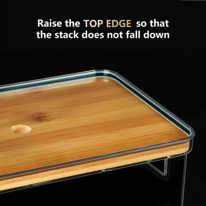 Hudgan Medium (8 Gallon) Trash Bag/Garbage Bag Dispenser with Bamboo Top Suitable for Kitchen Under Sink