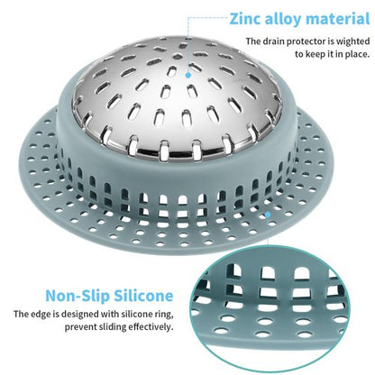 Aluvor Shower Drain Hair Catcher, Shower Drain Cover, Bathtub Drain Hair Catcher for Pop-Up & Regular Drains